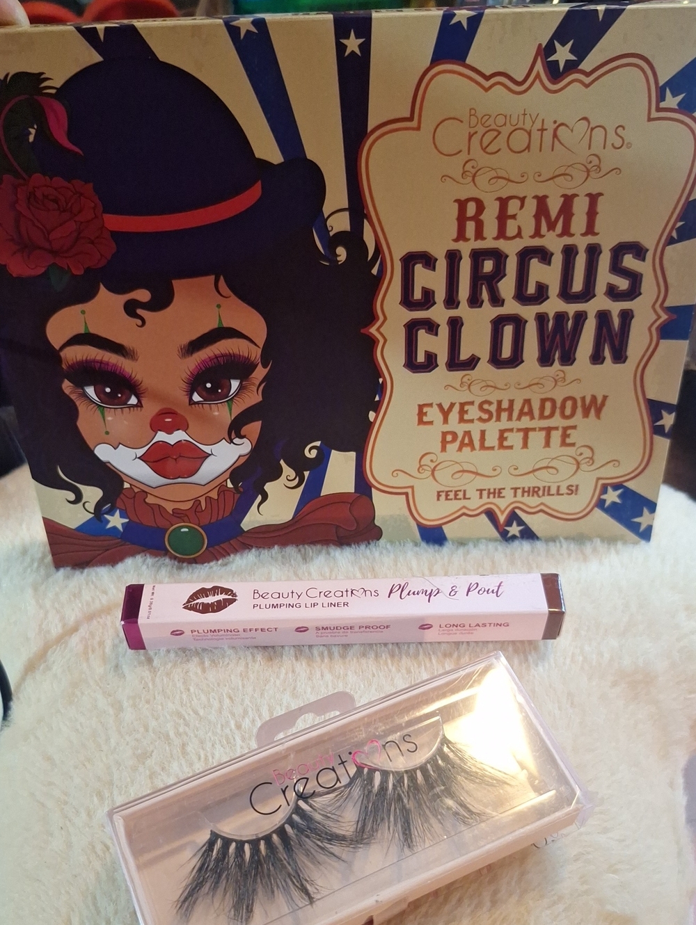 Beauty Creations Remi Circus Clown Palette + Lip Plumper + Lashes..